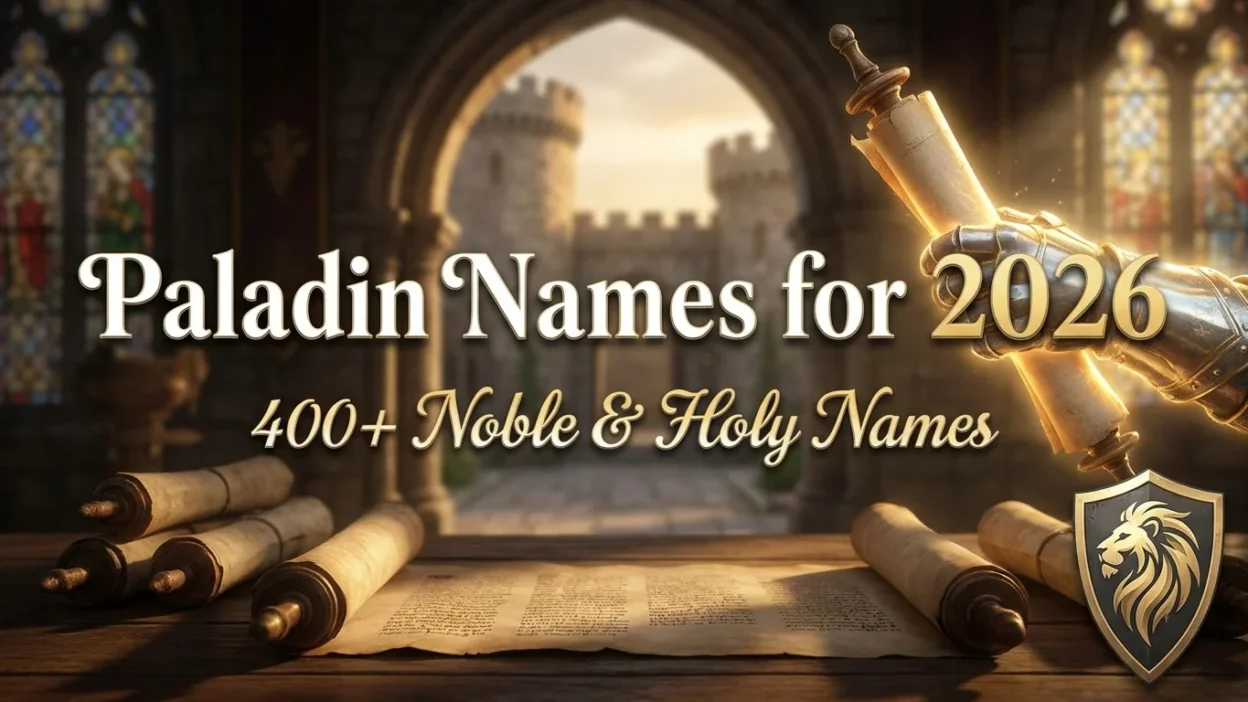 Paladin names for 2026 featuring 400+ noble, holy, heroic, powerful, and fantasy-inspired character name ideas
