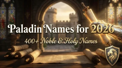 Paladin names for 2026 featuring 400+ noble, holy, heroic, powerful, and fantasy-inspired character name ideas