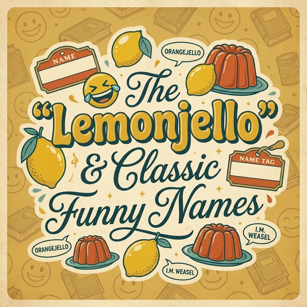 Lemonjello and classic funny names featuring playful, quirky, humorous, and memorable name ideas