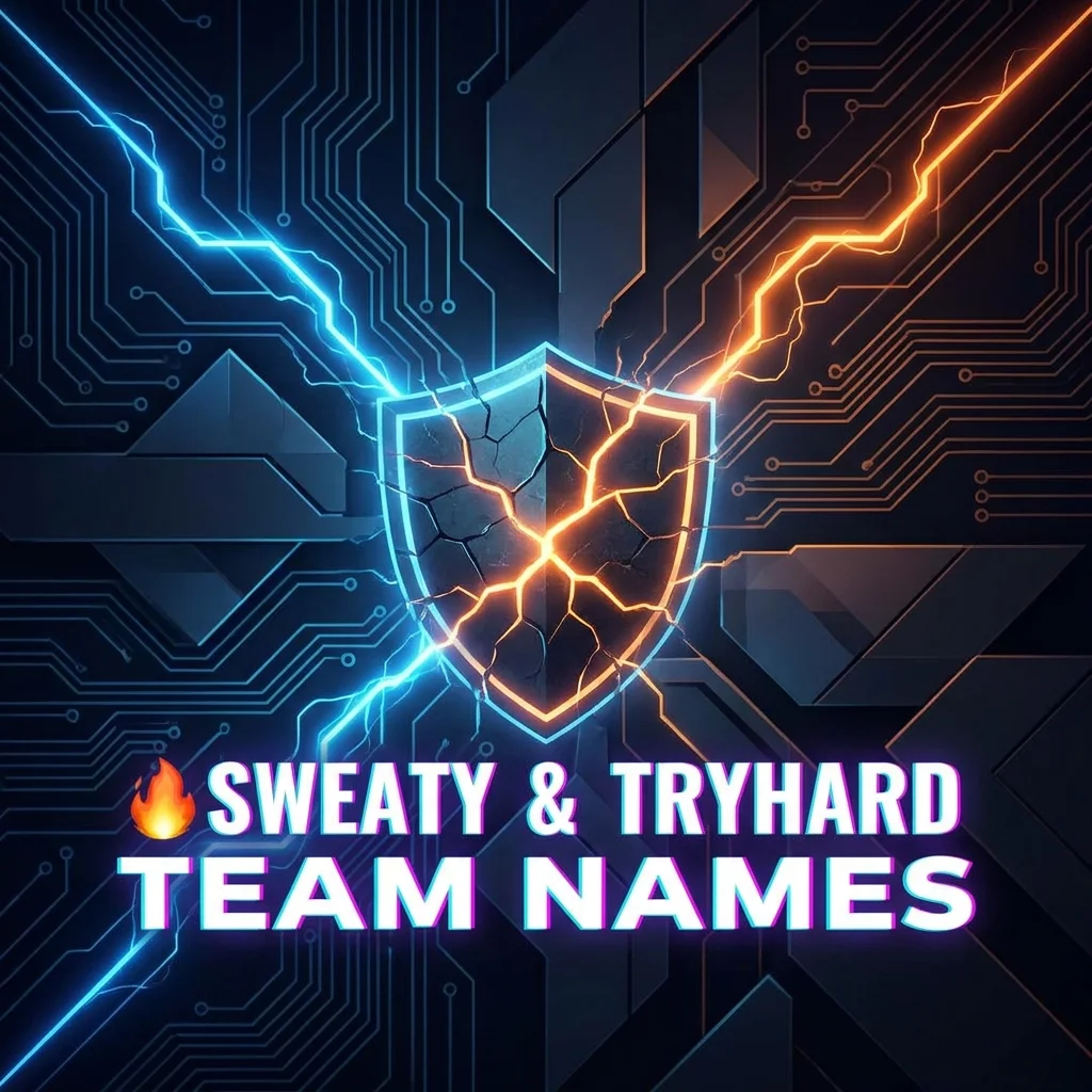 Sweaty and tryhard team names for competitive gamers who want a bold and intimidating style