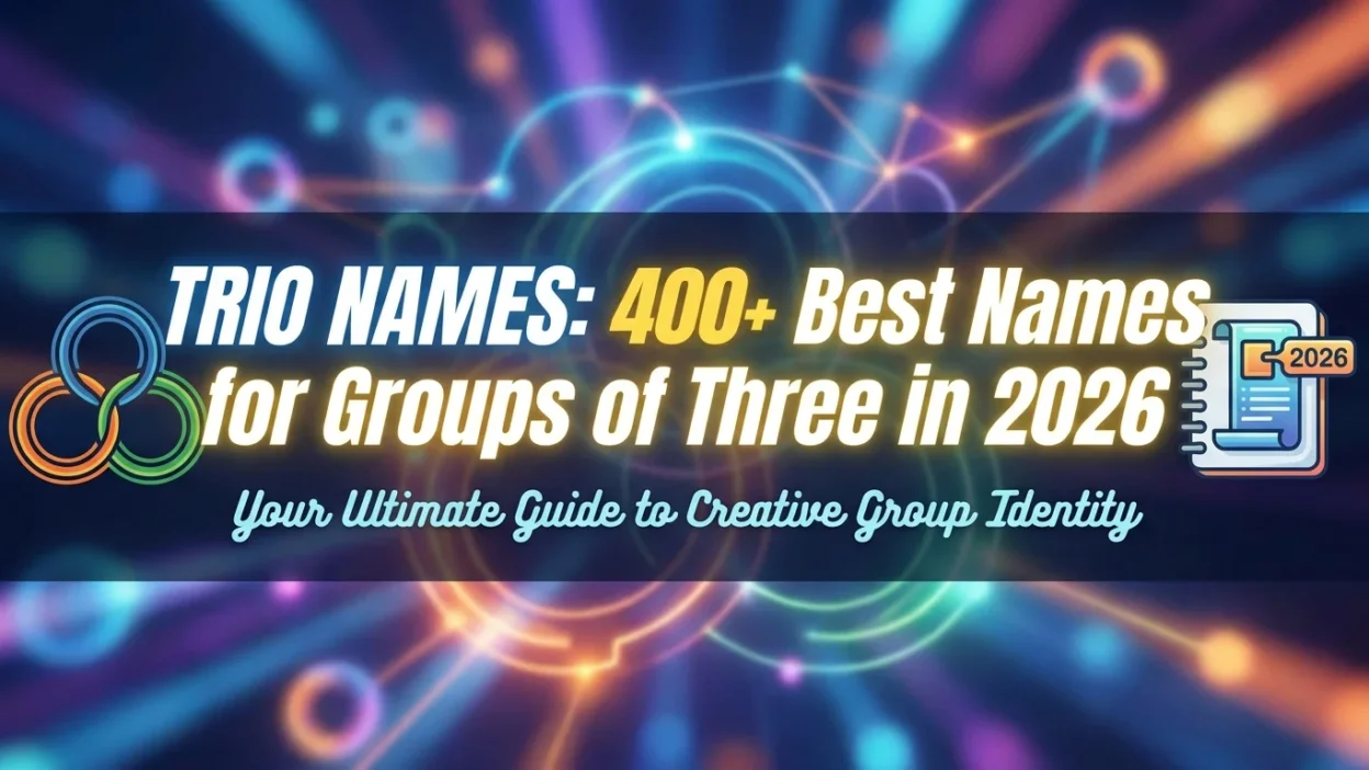 Trio names with 400+ best group name ideas for three friends in 2026