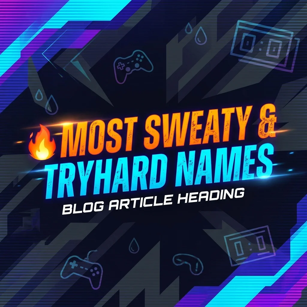 Most sweaty and tryhard names featuring intense, competitive, powerful, and intimidating gaming username ideas