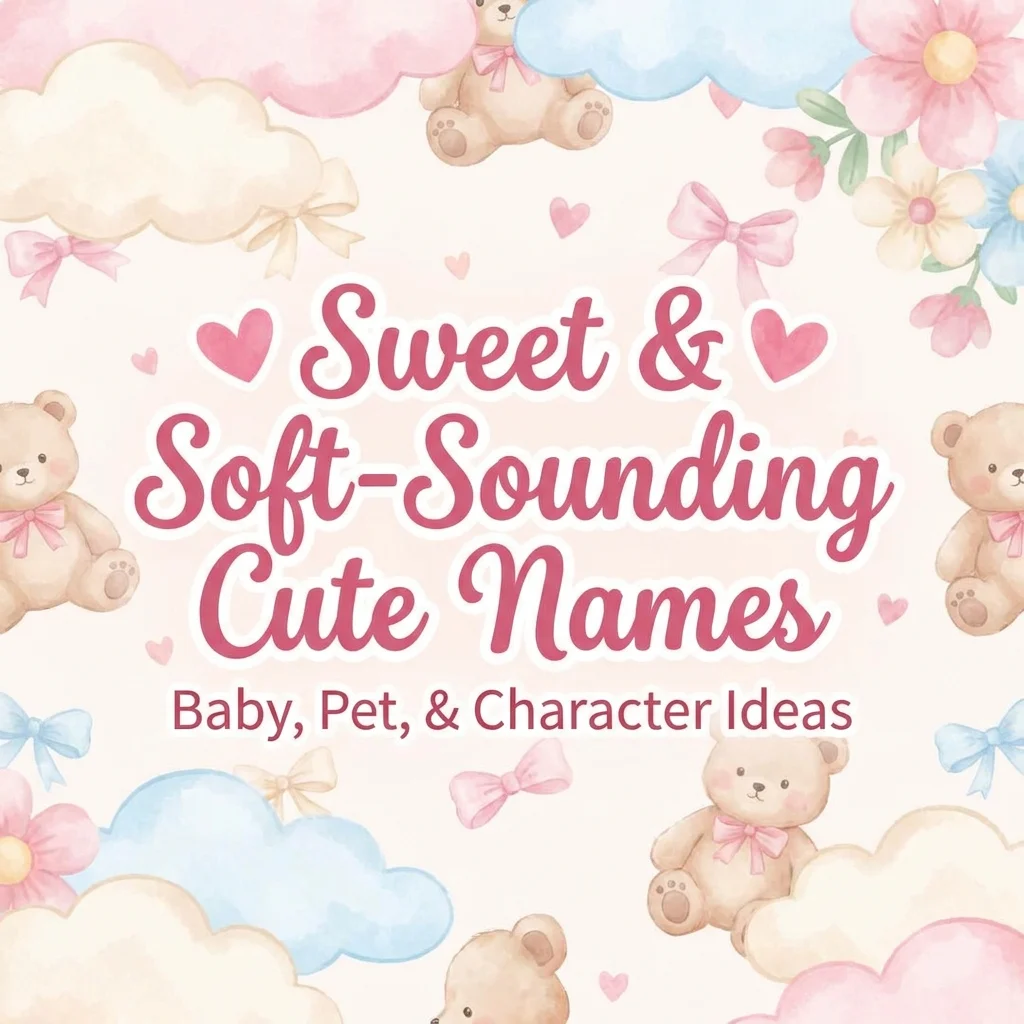 Sweet and soft-sounding cute names with charming, gentle, and adorable ideas