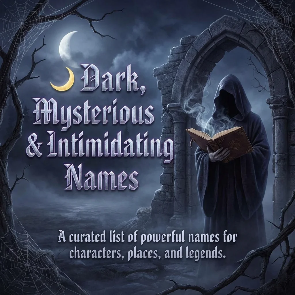 Dark, mysterious, and intimidating names for a bold and powerful identity