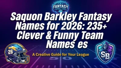 Saquon Barkley fantasy names for 2026 featuring 235+ clever, funny, creative, and football-inspired team name ideas