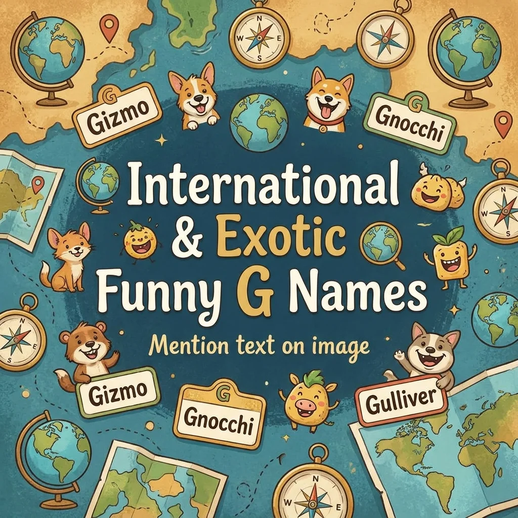 International and exotic funny G names with unique, playful, and creative name ideas