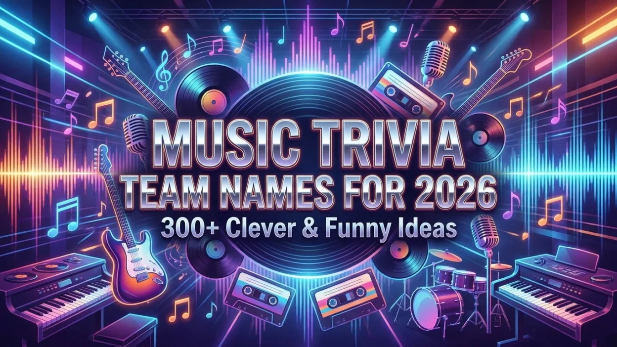 Music trivia team names for 2026 featuring 300+ clever, funny, creative, and music-inspired ideas