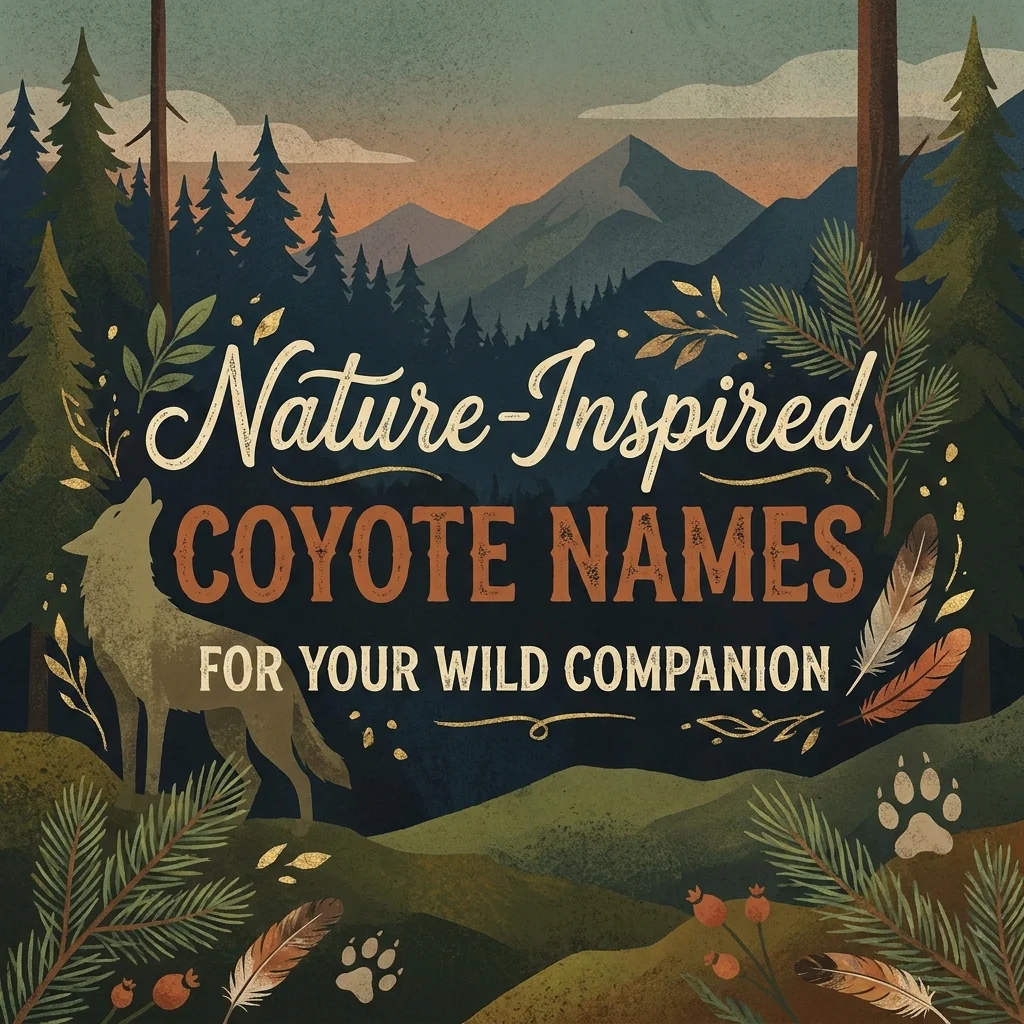 Nature-inspired coyote names featuring wild, earthy, unique, and creative animal name ideas