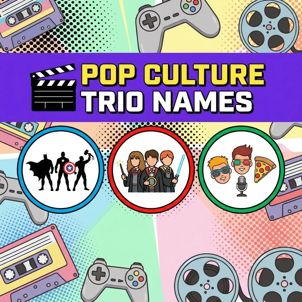 Pop culture trio names inspired by movies, TV shows, music, and famous characters