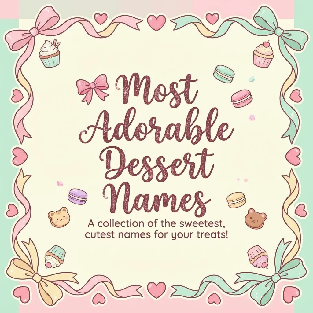🎀 Most Adorable Dessert Names