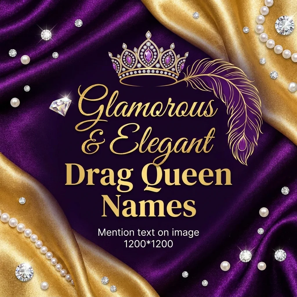 Glamorous and elegant drag queen names with stylish, dazzling, and creative ideas