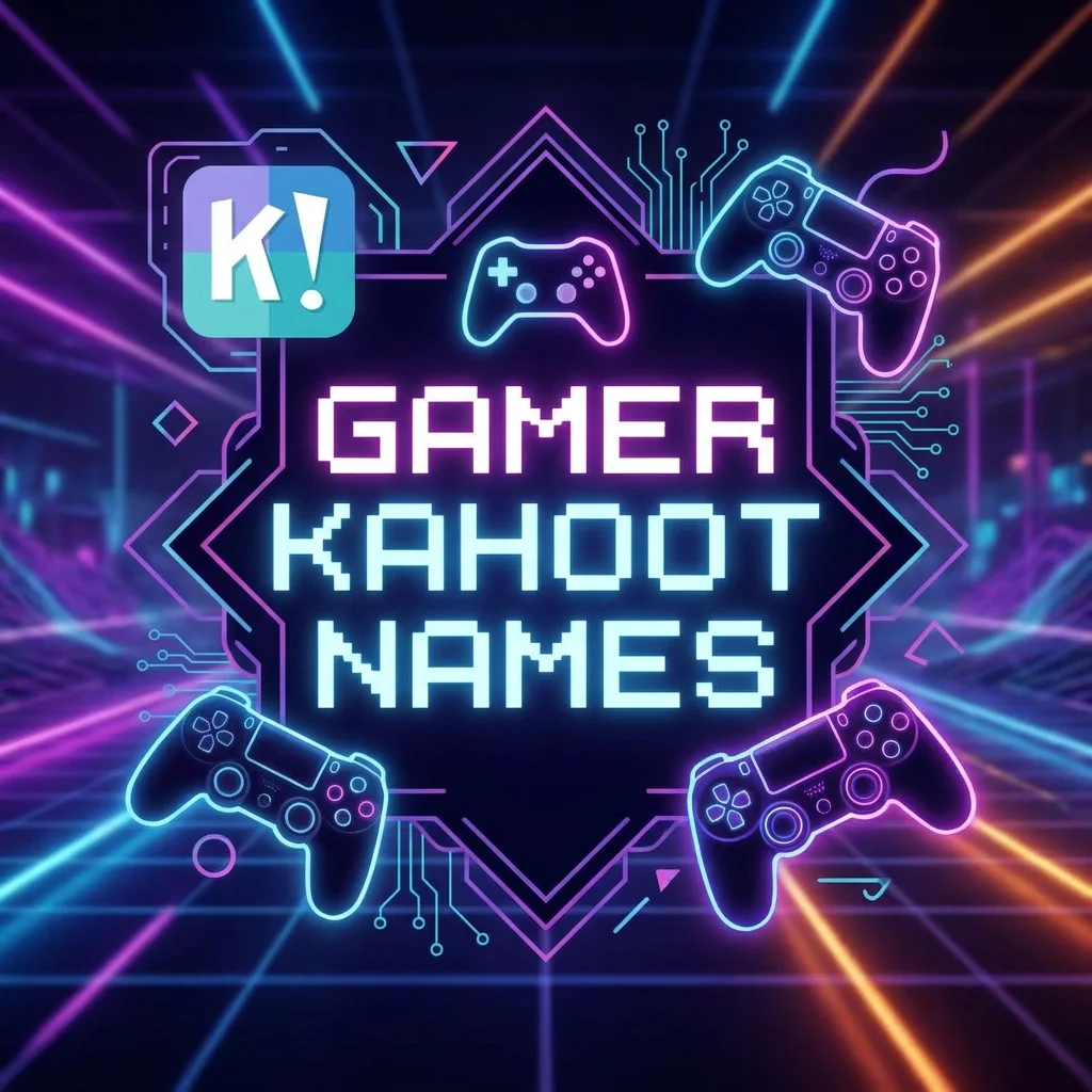 Gamer Kahoot names featuring funny, cool, creative, and unique usernames for gaming quizzes