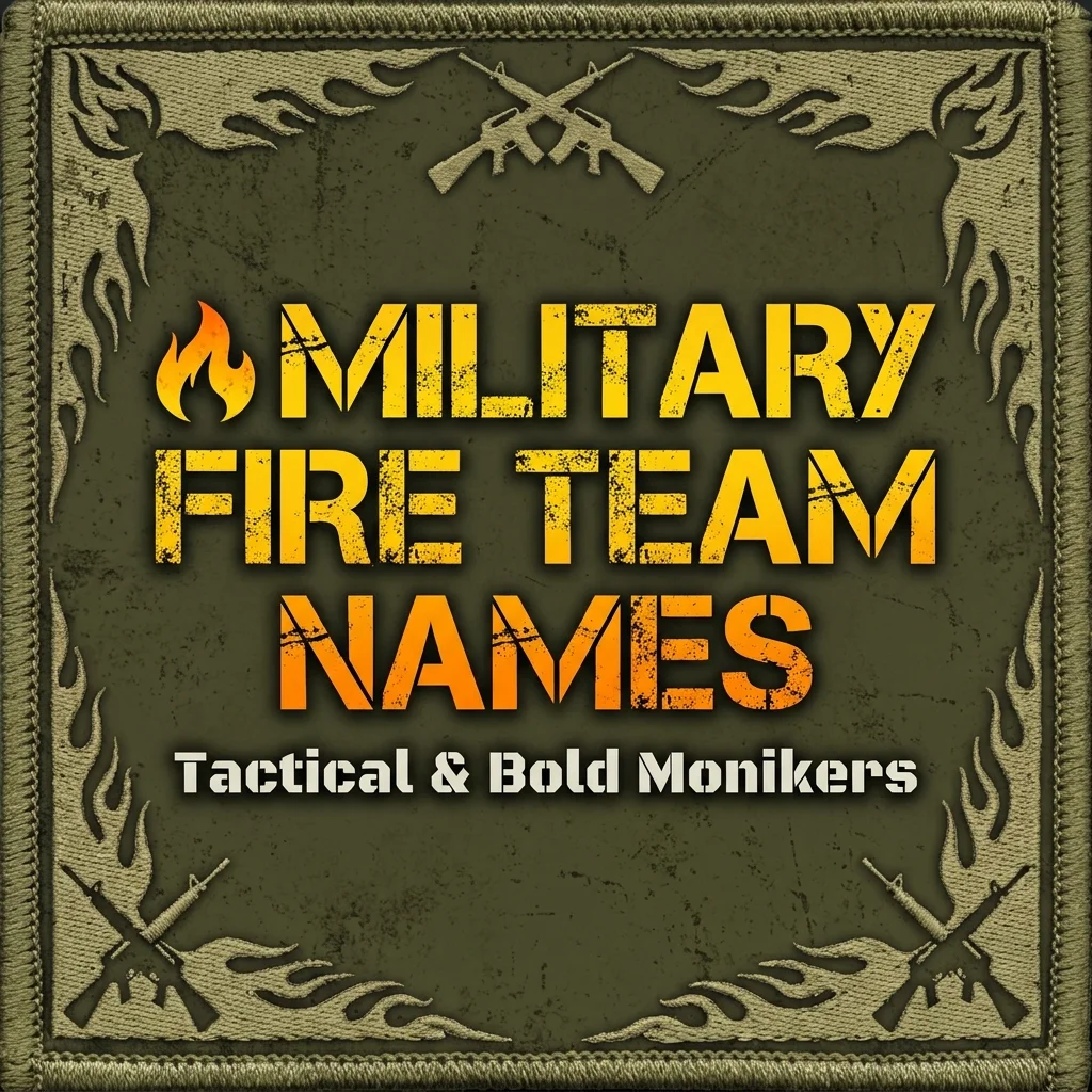 ๐ฅ Military Fire Team Names