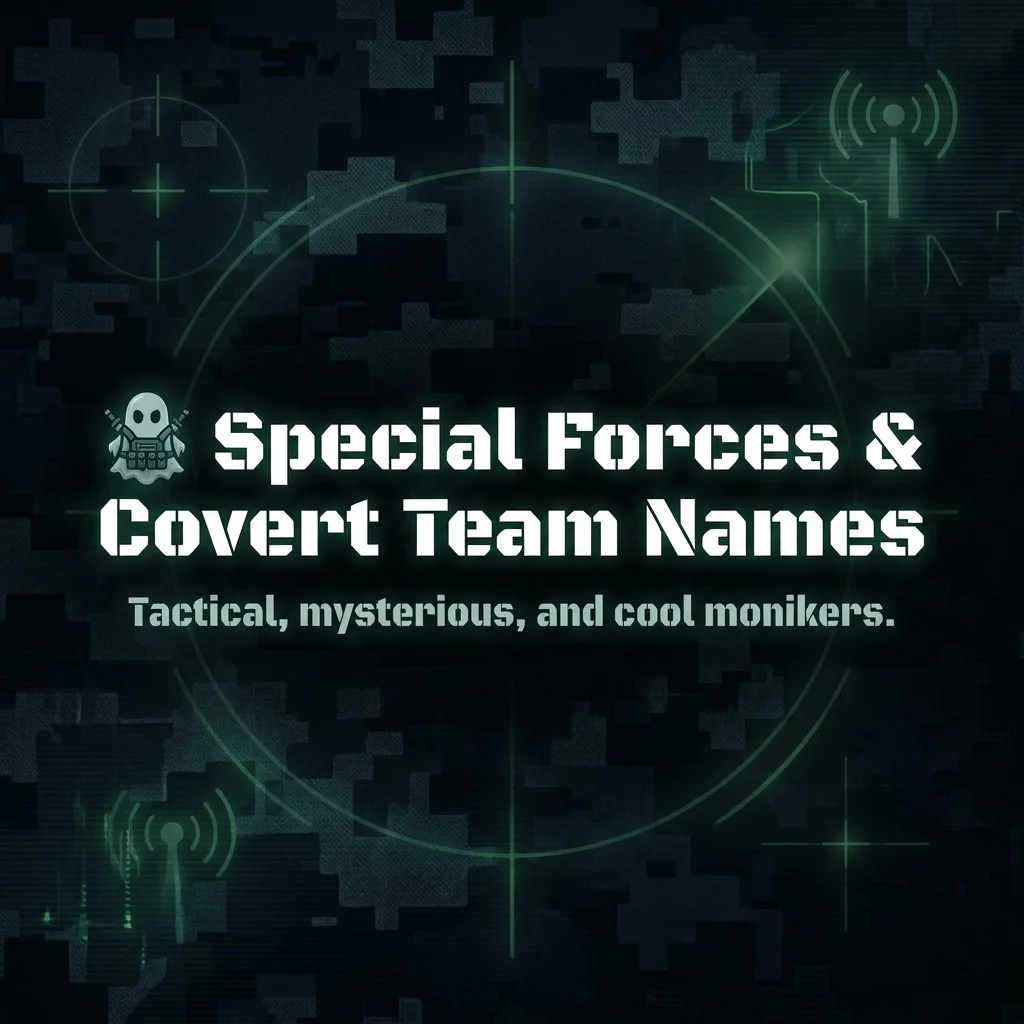 ๐ป Special Forces & Covert Team Names