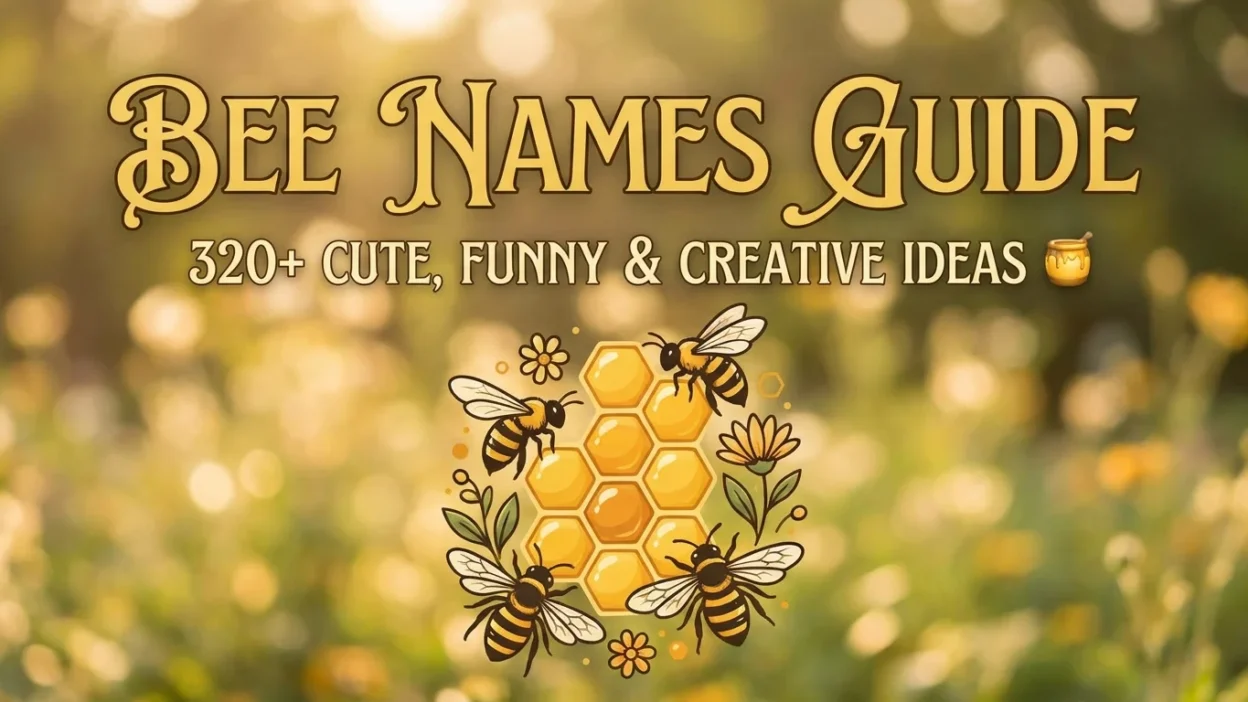 Bee names guide with 320+ cute, funny, creative, and unique ideas for bees