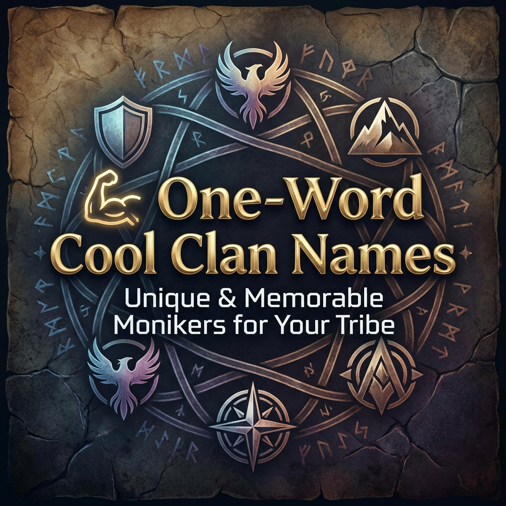One-word cool clan names featuring powerful, unique, and memorable gaming ideas