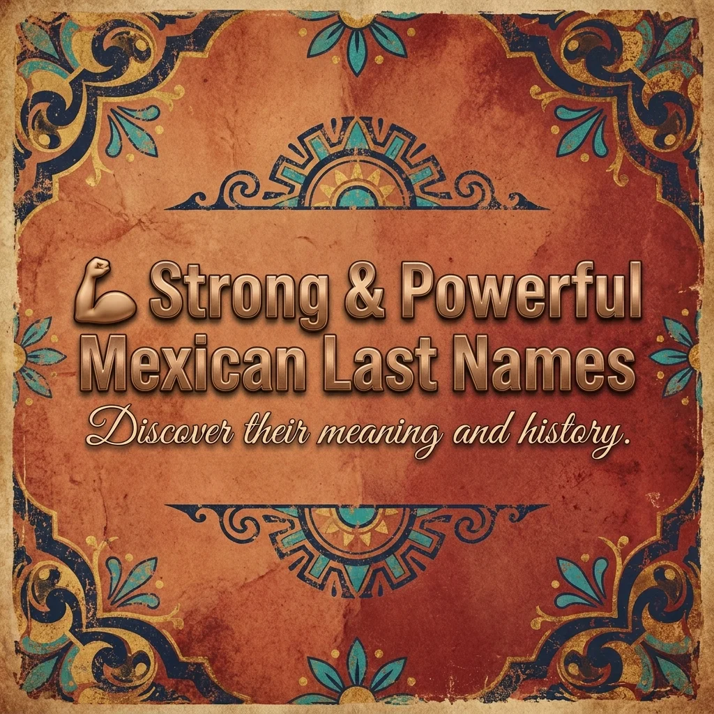 Strong and powerful Mexican last names featuring bold, distinctive, traditional, and culturally inspired surname ideas
