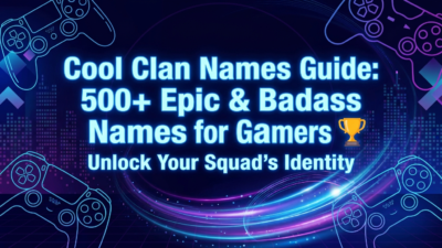 Cool clan names with epic, badass, and unique gaming name ideas for gamers