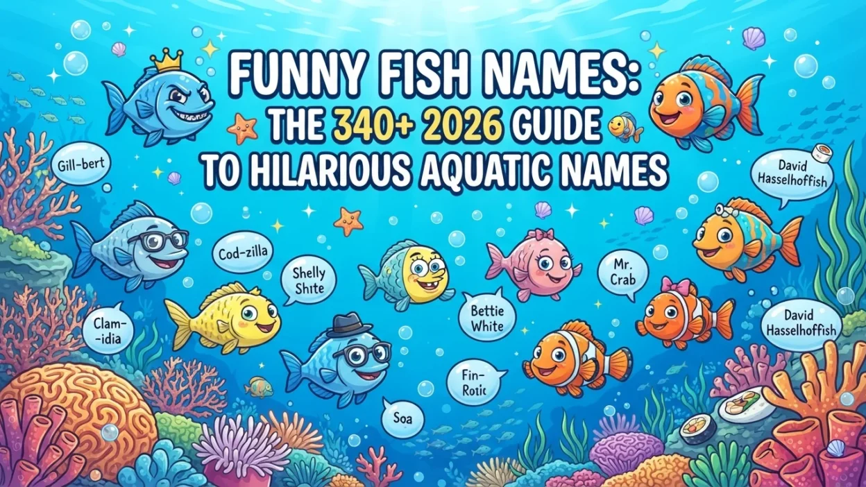 Funny fish names with 340+ hilarious aquatic ideas for 2026