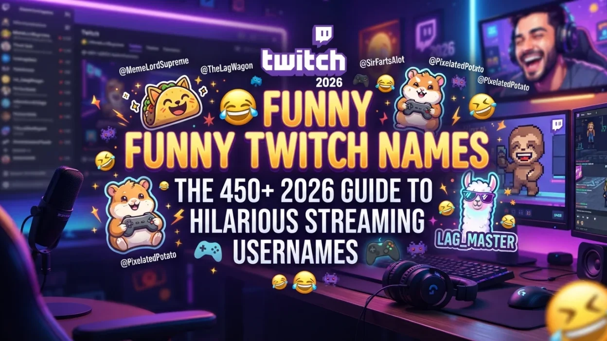 Funny Twitch names with 450+ hilarious and creative streaming usernames for 2026