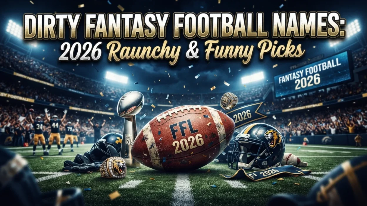 Dirty fantasy football names with raunchy, funny, cheeky, and bold ideas for 2026
