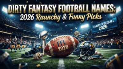 Dirty fantasy football names with raunchy, funny, cheeky, and bold ideas for 2026