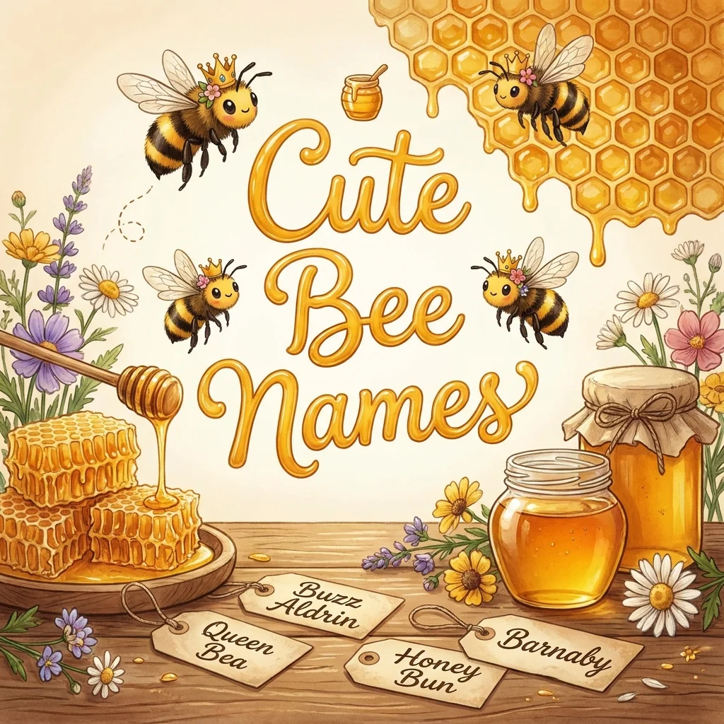 Cute bee names with sweet, adorable, playful, and charming ideas for bees