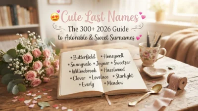 Cute last names with 300+ adorable and sweet surname ideas for 2026