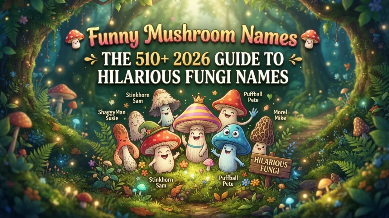 Funny mushroom names with 510+ hilarious fungi ideas for 2026