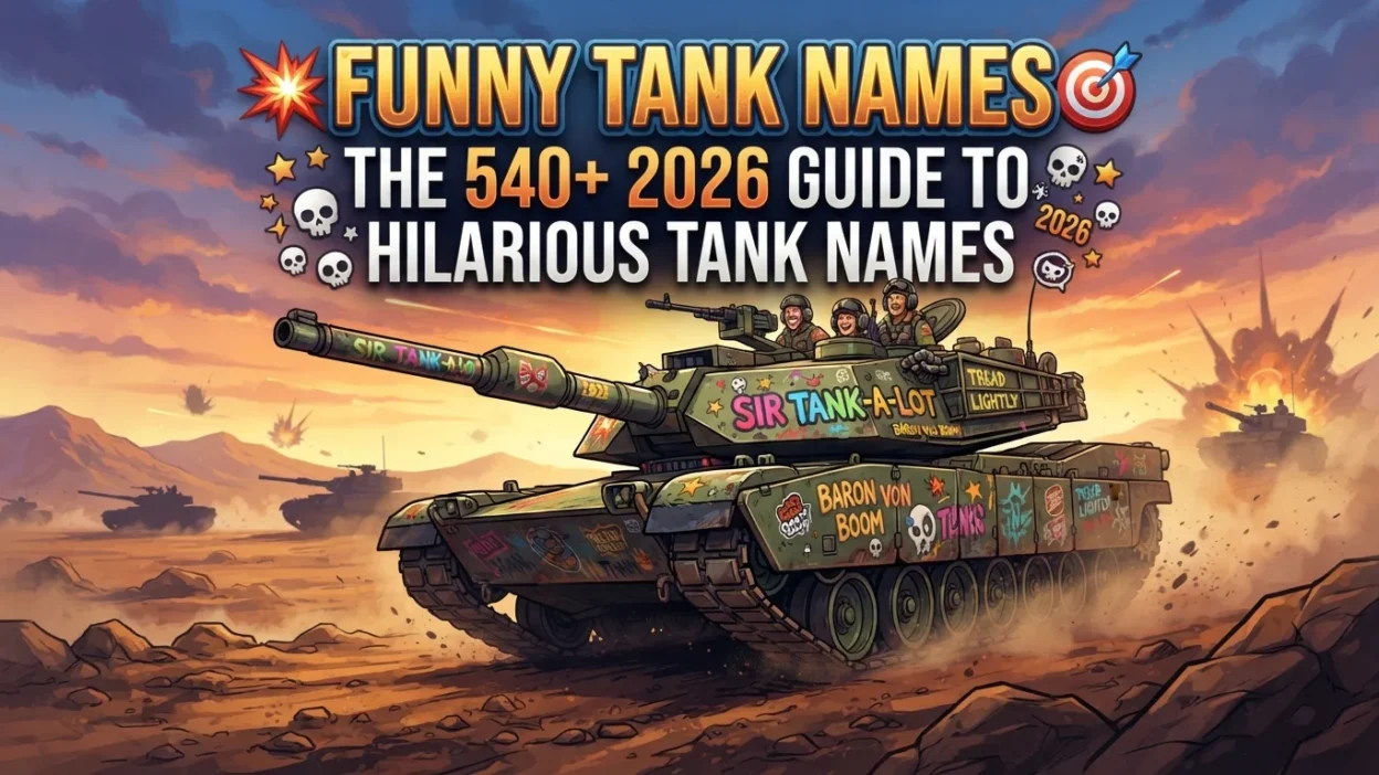 Funny tank names with 540+ hilarious ideas for 2026