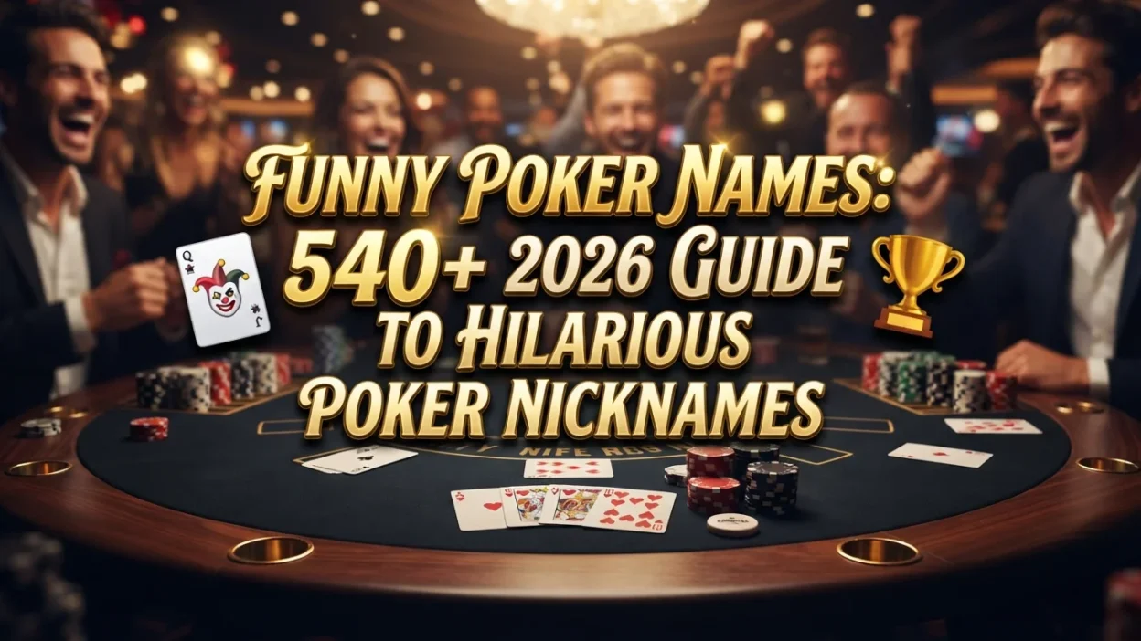 Funny poker names with 540+ hilarious poker nicknames for 2026