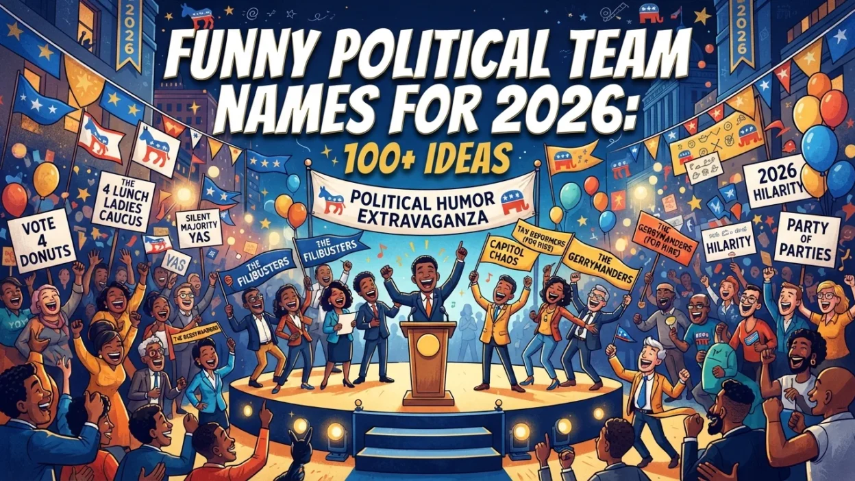 Funny political team names with 100+ ideas for 2026
