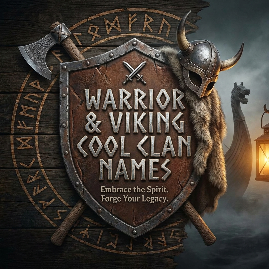 Warrior and Viking cool clan names featuring powerful, fierce, and legendary gaming ideas