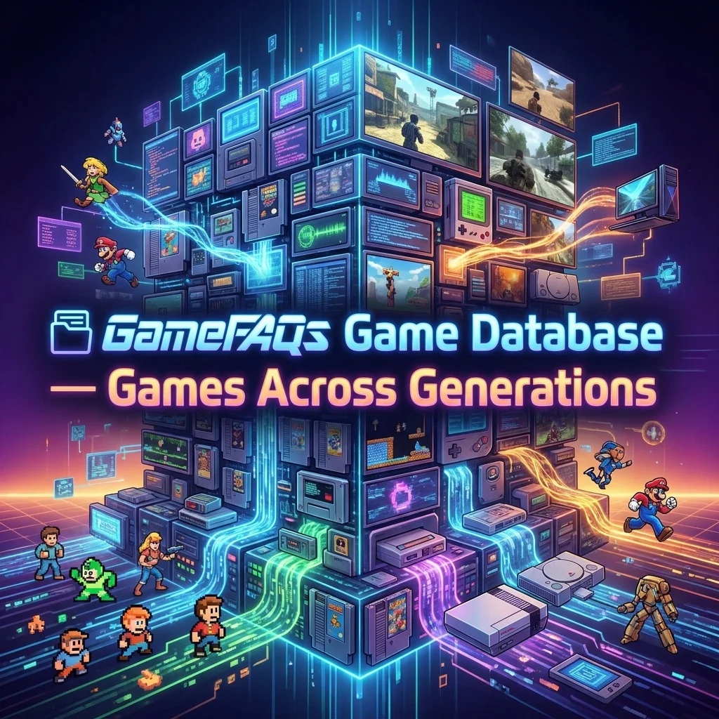 GameFAQs game database featuring games across generations, platforms, and gaming eras