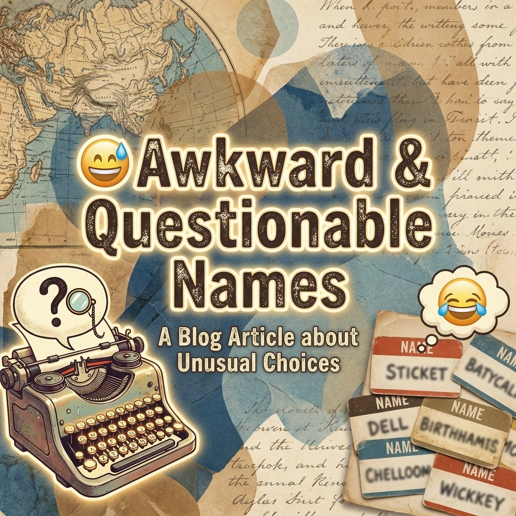 Awkward and questionable names featuring funny, cheeky, and unusual ideas