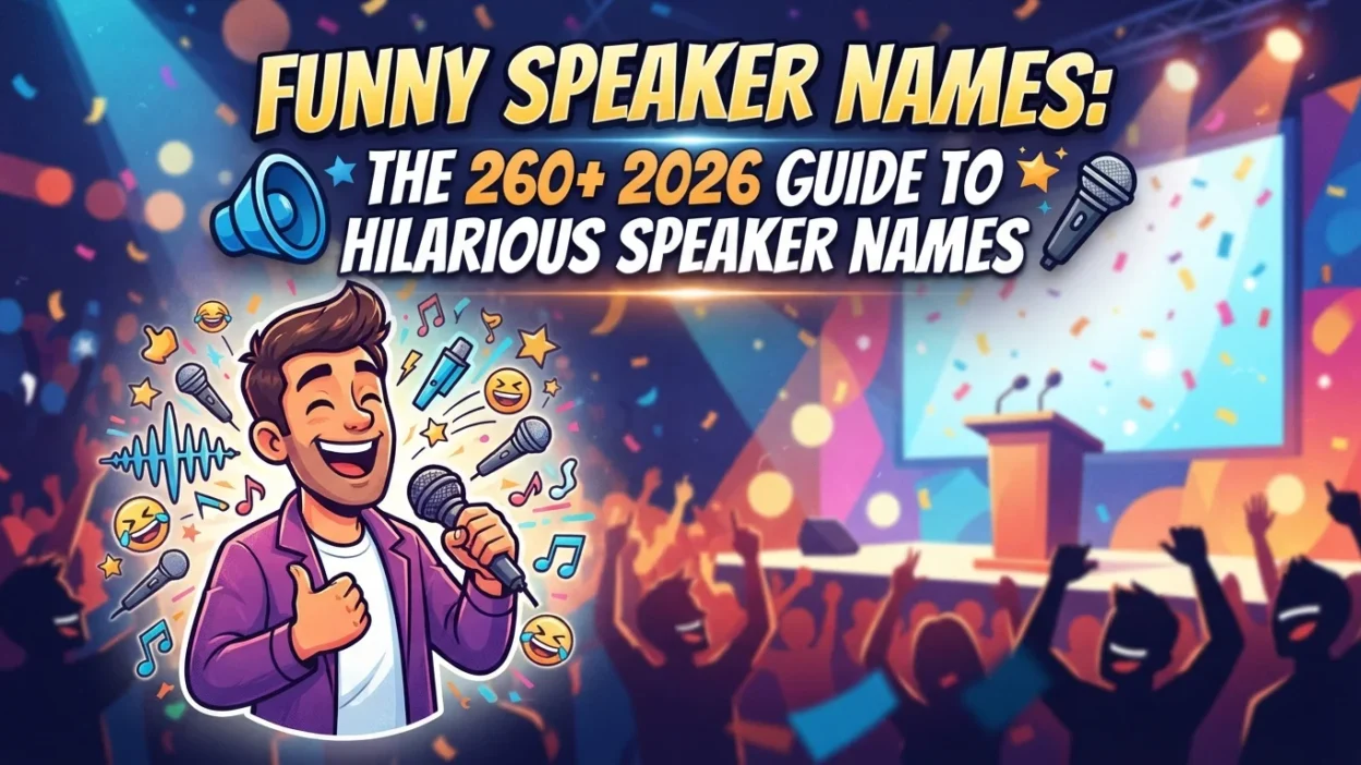 ny speaker names with 260+ hilarious ideas for 2026