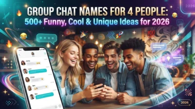 Group chat names for 4 people with funny, cool, and unique ideas for 2026