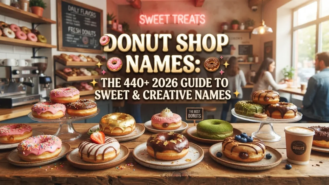 Donut shop names with 440+ sweet and creative ideas for 2026