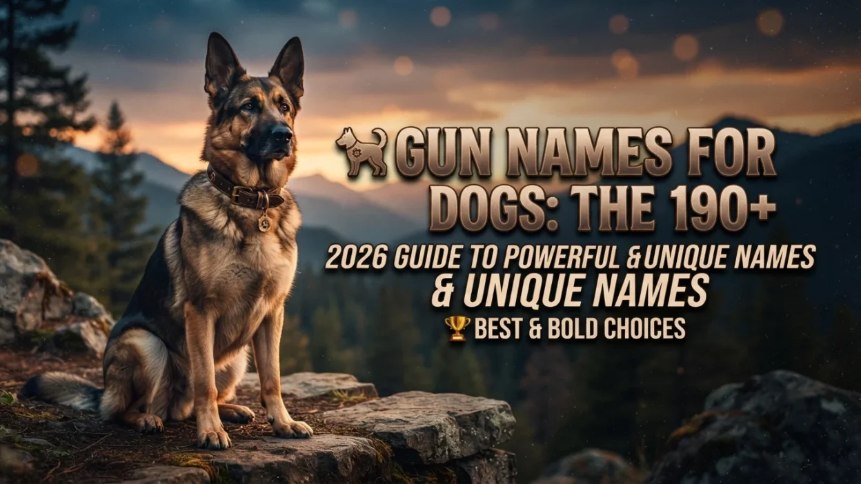 Gun names for dogs with 190+ powerful, unique, bold, and creative ideas for 2026