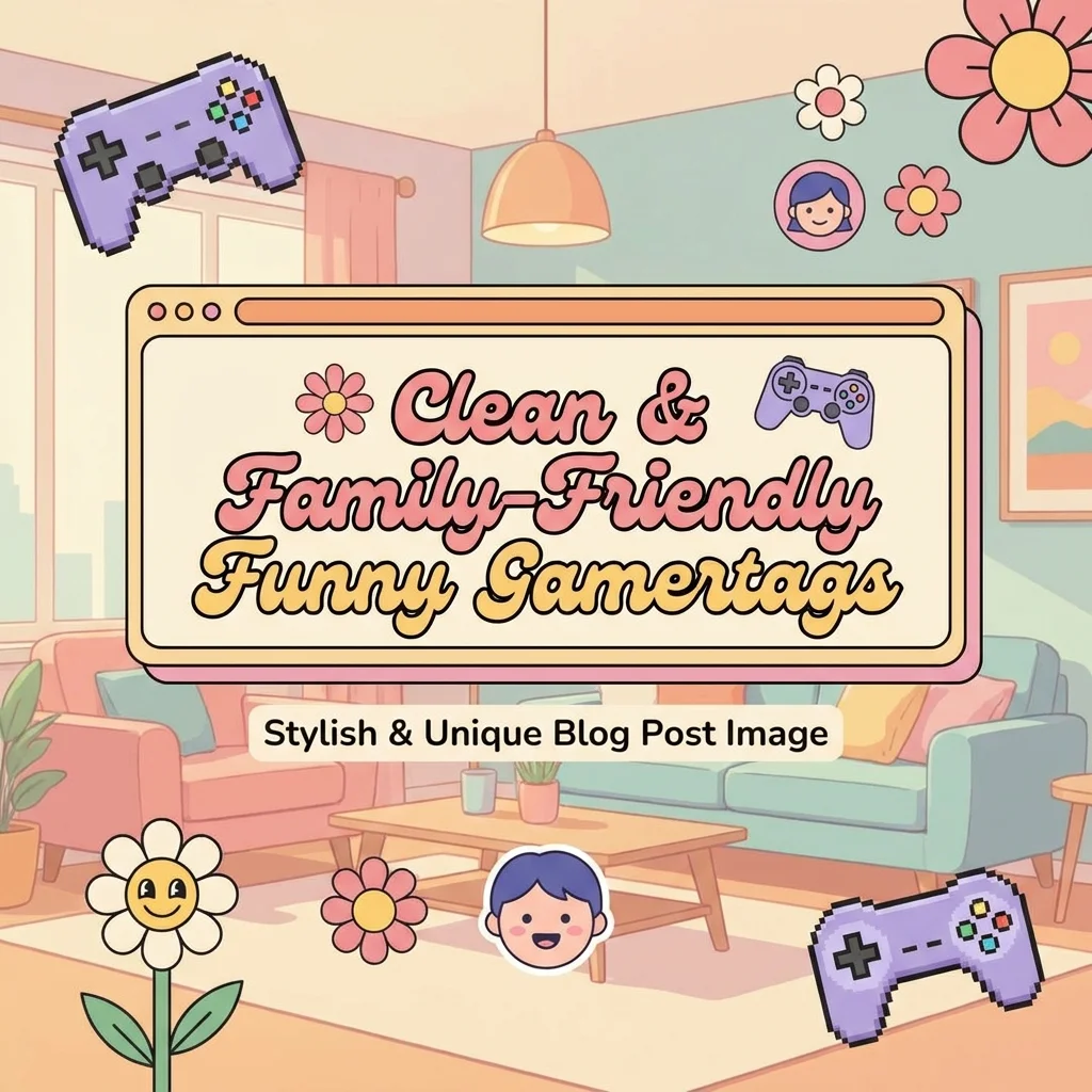 Clean and family-friendly funny gamertags with cute, clever, and playful gaming name ideas