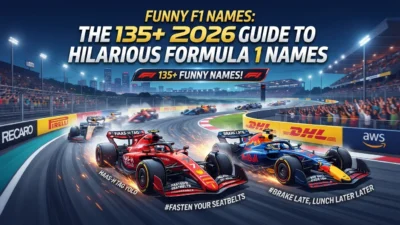 Funny F1 names with 135+ hilarious Formula 1 ideas for 2026