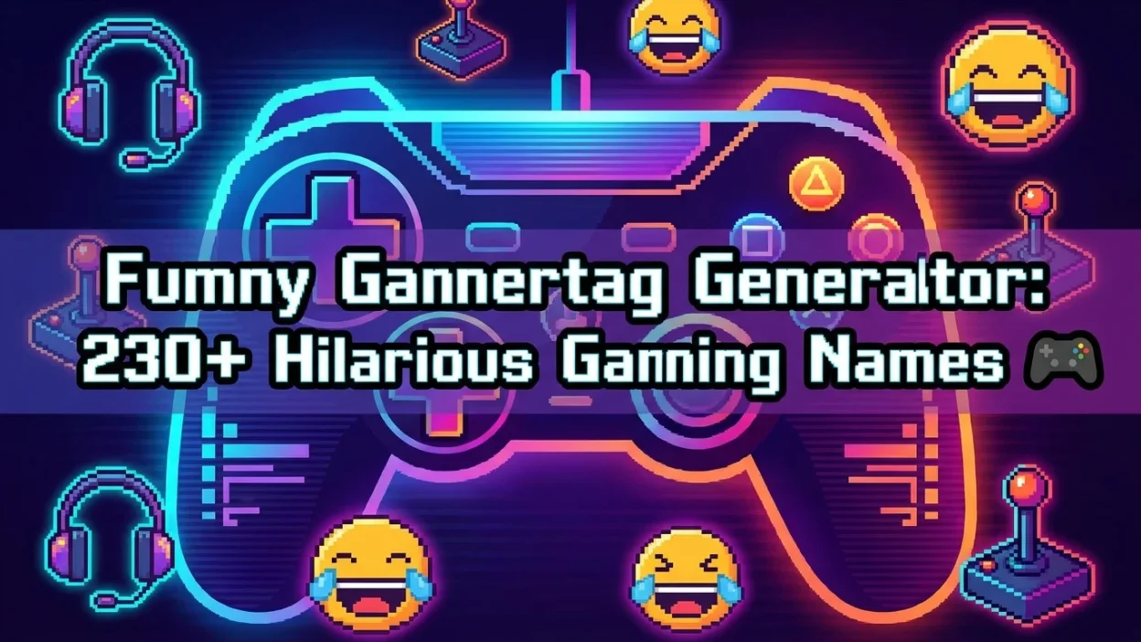 Funny gamertag generator with 230+ hilarious, clever, and unique gaming name ideas