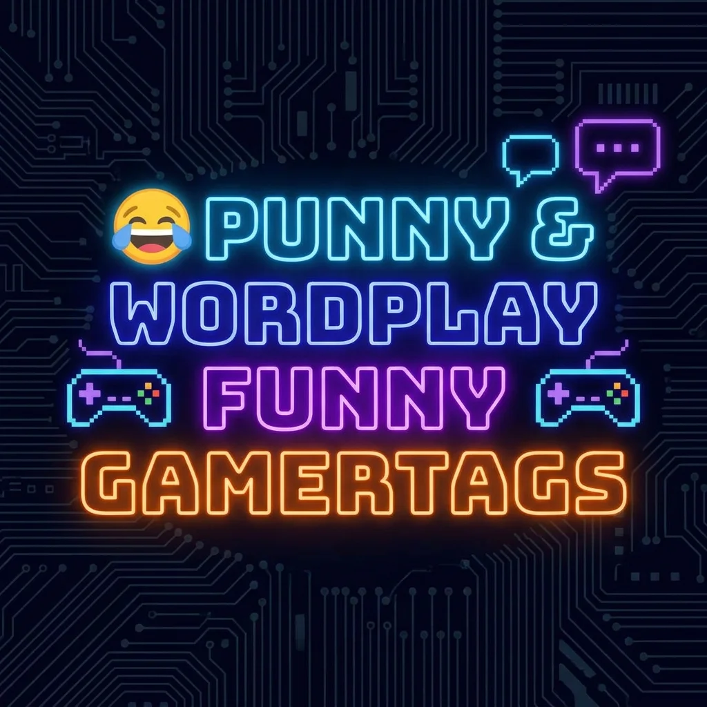Punny and wordplay funny gamertags with clever, hilarious, and creative gaming name ideas