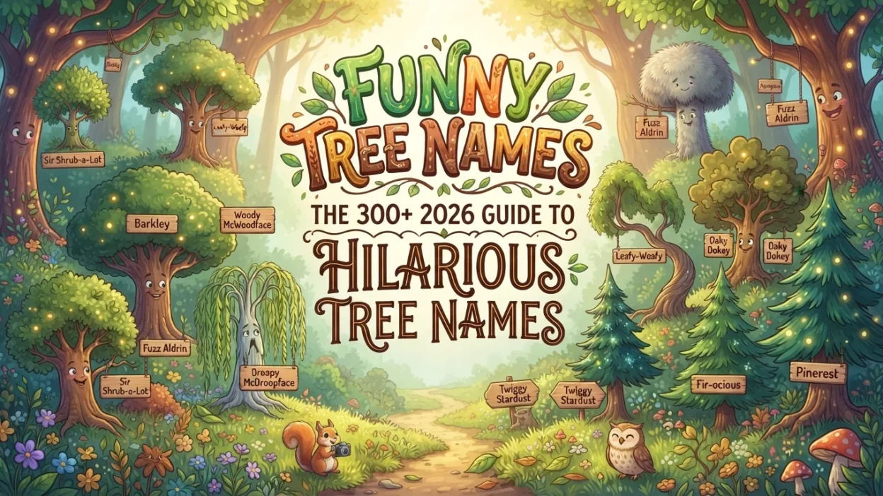 unny tree names with 300+ hilarious ideas for 2026