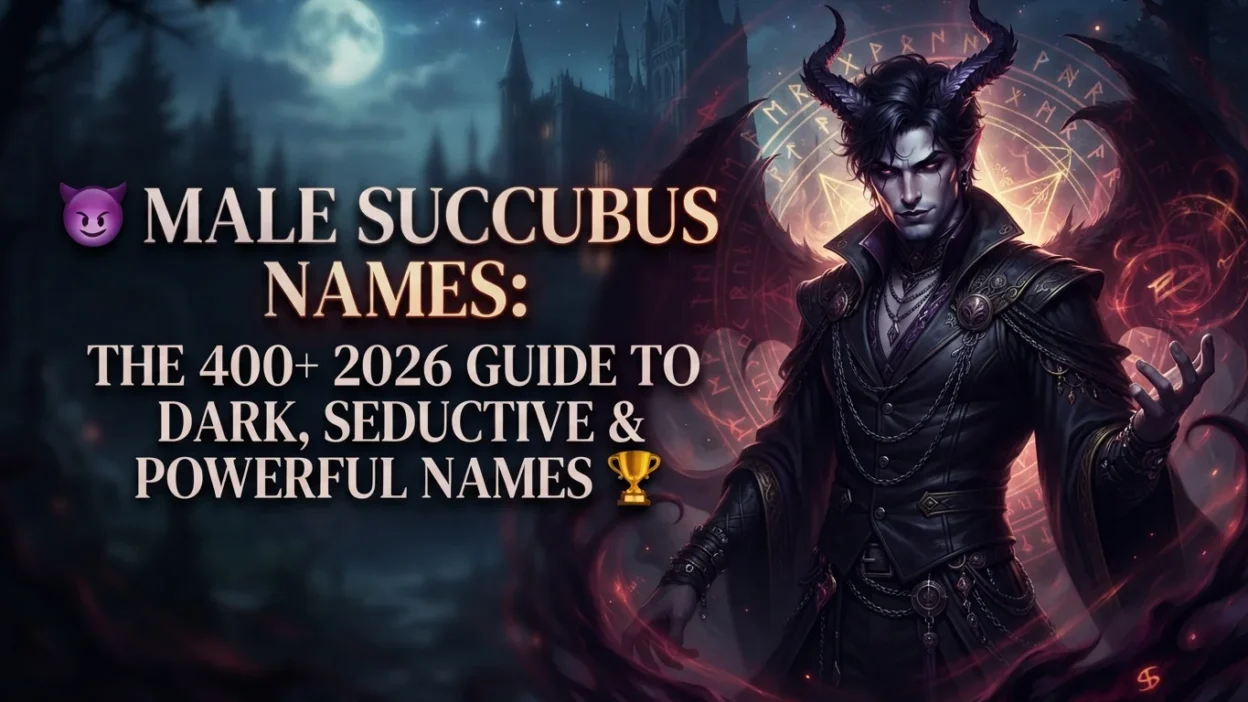 400+ male succubus names with dark, seductive, powerful, and mystical ideas for 2026