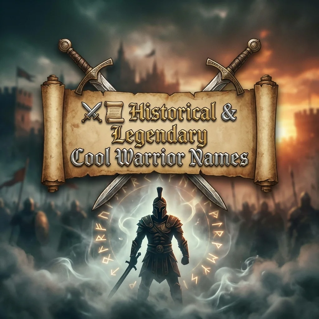 Historical and legendary cool warrior names with powerful, epic, and battle-inspired ideas