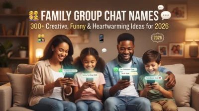 Family group chat names with creative, funny, and heartwarming ideas for 2026