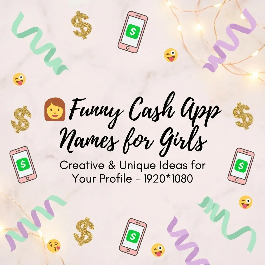 Funny Cash App names for girls with cute, clever, and hilarious username ideas