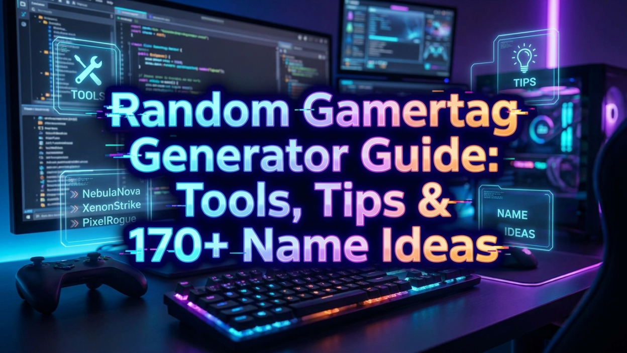 Random gamertag generator guide with 170+ creative, cool, and unique gaming name ideas