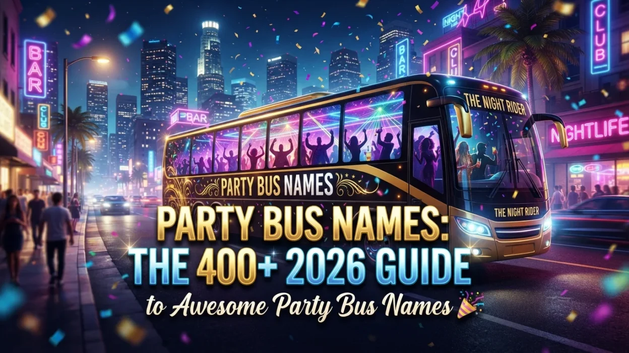 Party bus names with 400+ awesome ideas for 2026